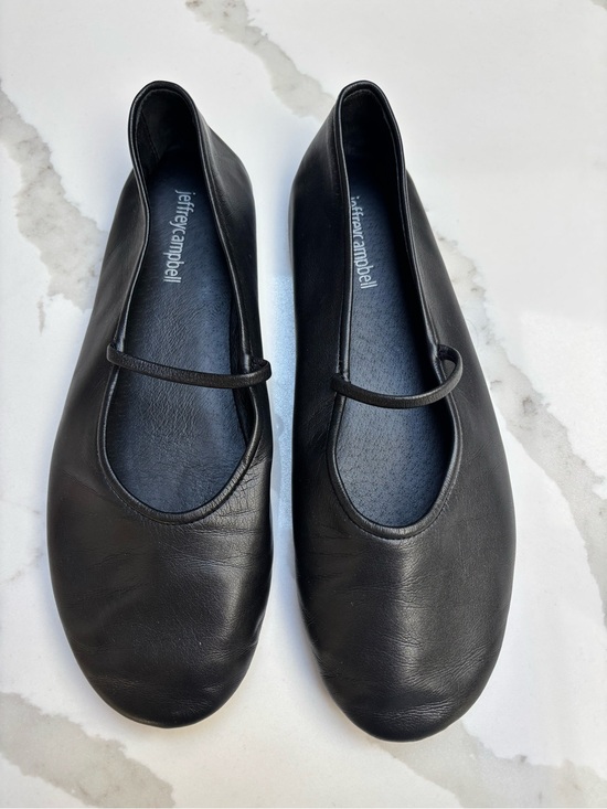 Jeffrey Campbell Shoes - Jeffrey Campbell Dancerina Black Leather Mary Jane Flats size 9